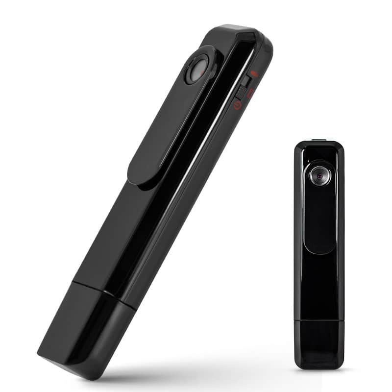 Stylo caméra enregistreur vidéo. Appareil photo 1080P HD. Réduction de bruit. Stylo USB noir