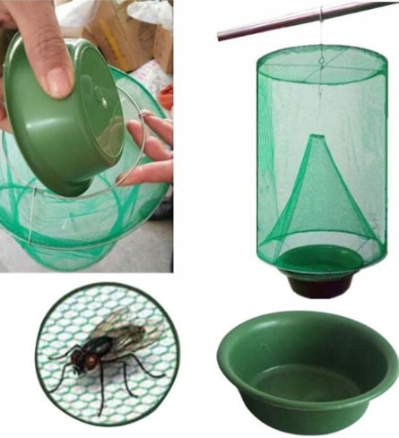 Lot de 1,2,3,4,6,10 cages à mouches suspendues idéales pour les jardins. Attrapeur de mouches