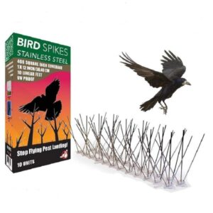 Lot de 5 pics anti-oiseaux. Répulsif anti-oiseaux à épines