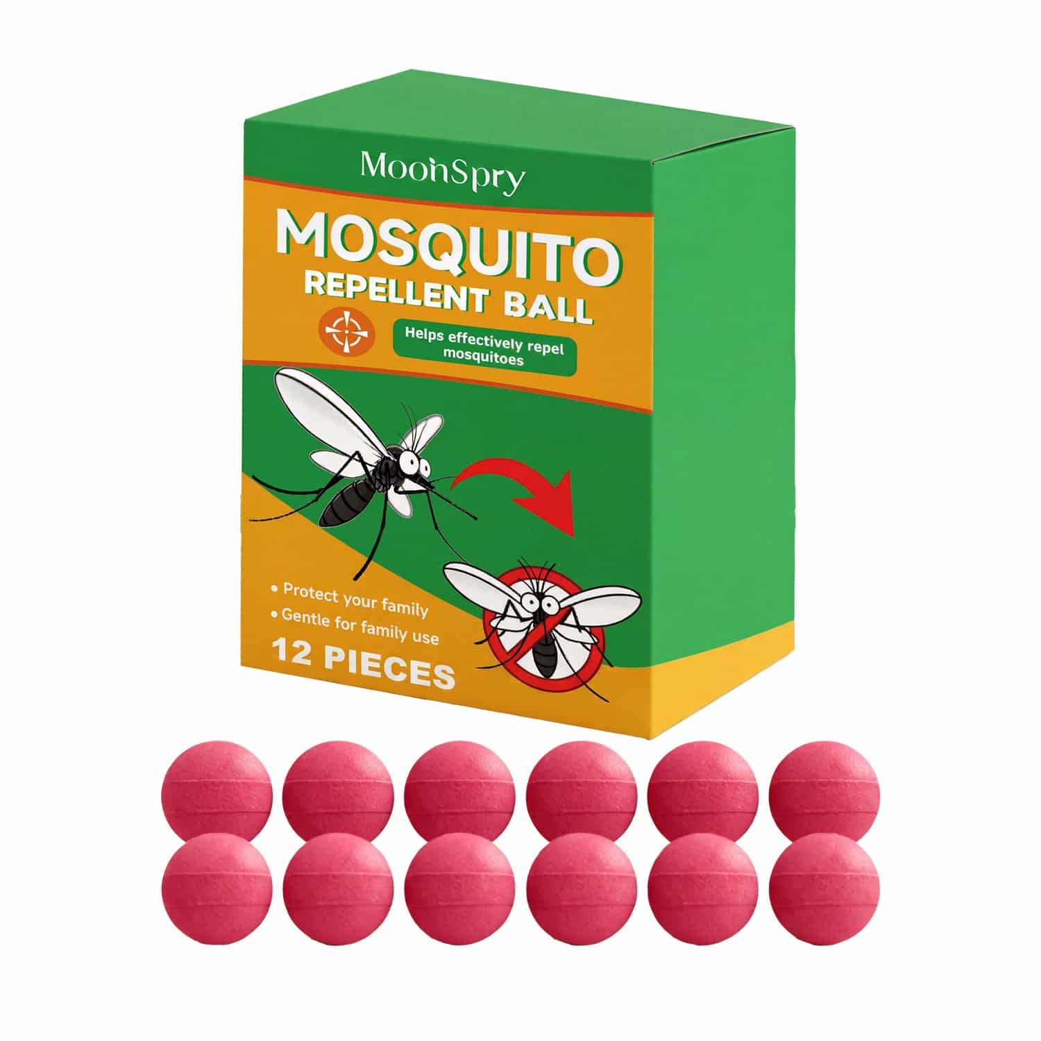 Pack de 12 boules anti-moustiques ultra-efficaces pour la maison. Répulsif contre les moustiques
