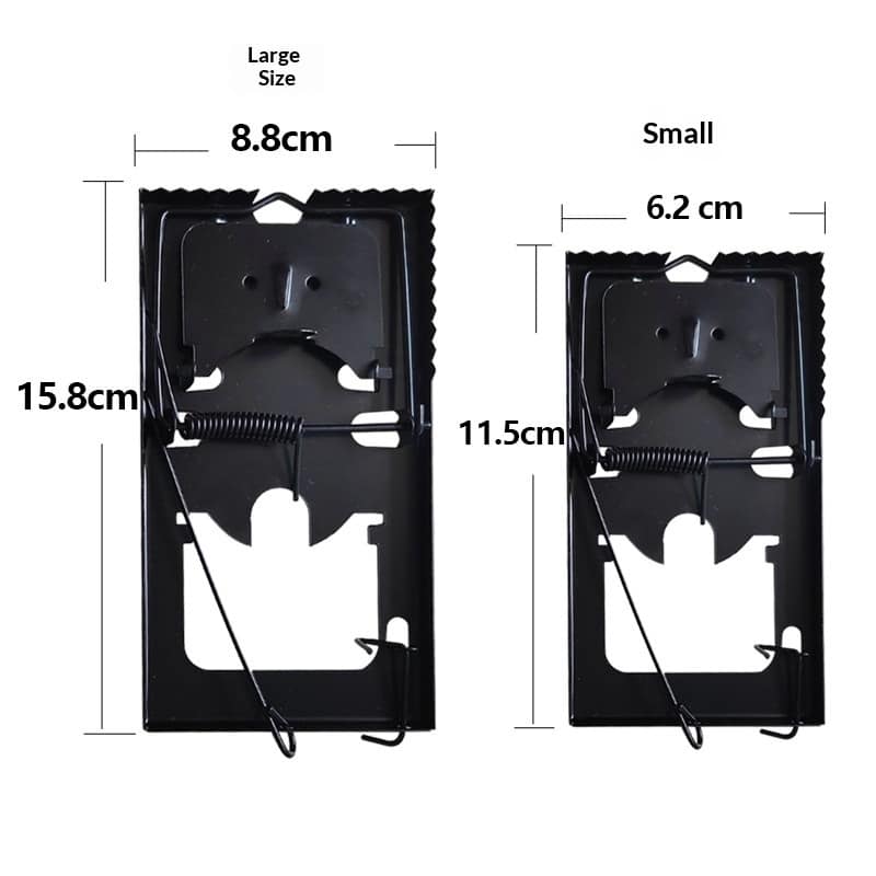 Lot de 1 et 2 pièges à souris à grande pédale en fer – Image 8