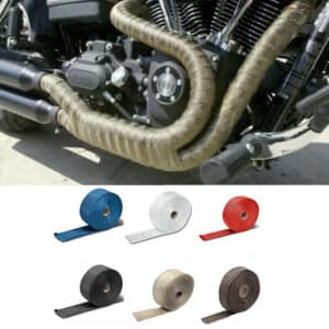 Bande d’isolation modifiée pour voiture, isolant les tuyaux d’échappement de moto en coton