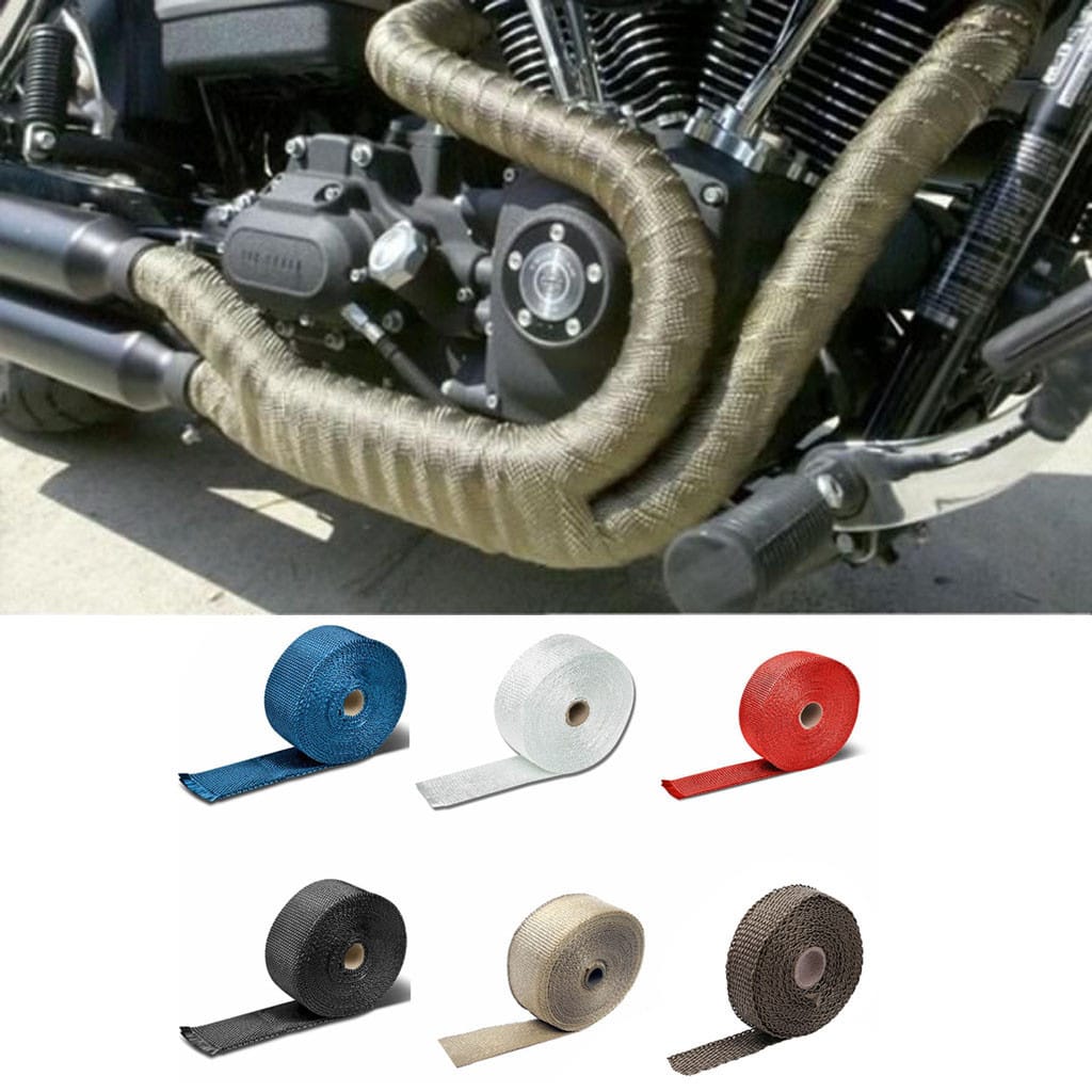 Bande d’isolation modifiée pour voiture, isolant les tuyaux d’échappement de moto en coton