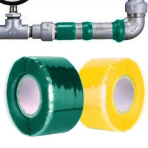 Lot de 1.5 et 3 mètres de bandes en caoutchouc silicone pour tuyaux d’eau avec haute résistance à la pression
