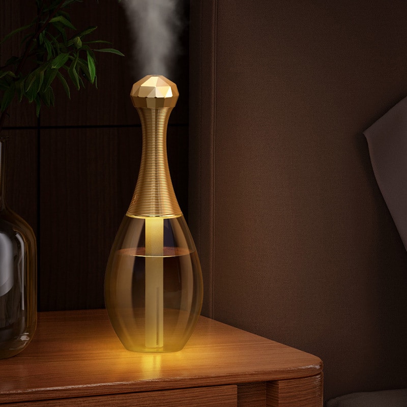 Bouteille de parfum vide en verre de 300 ml. vaporisateur rechargeable. Humidificateur USB – Image 2