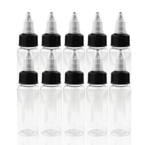 Lot de 1, 3, 5 ou 10 bouteilles de peinture vides en plastique. Bouteille de stockage