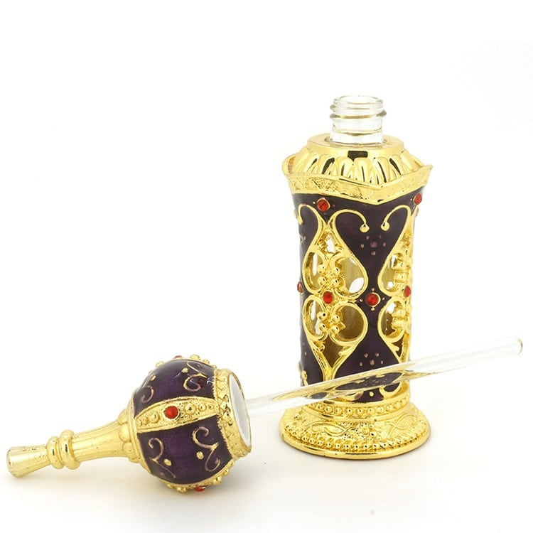 Flacon vide d’huiles essentielles en métal de 12 ml, rechargeable. Flacon de parfum décoration cadeaux