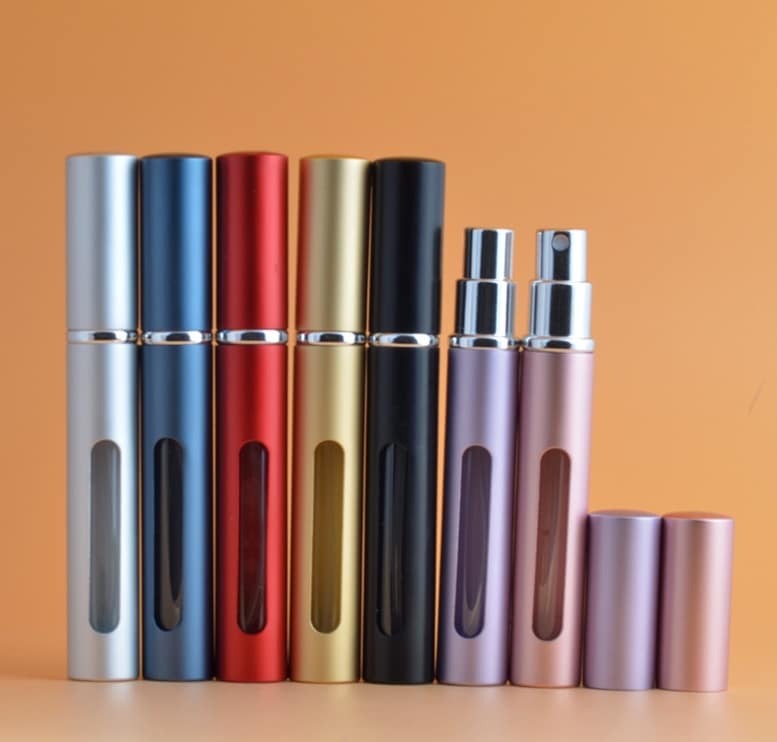 Flacon de parfum vide en aluminium de 5 ml, vaporisateur rechargeable et portable. Flacon de cosmétiques haut de gamme – Image 4
