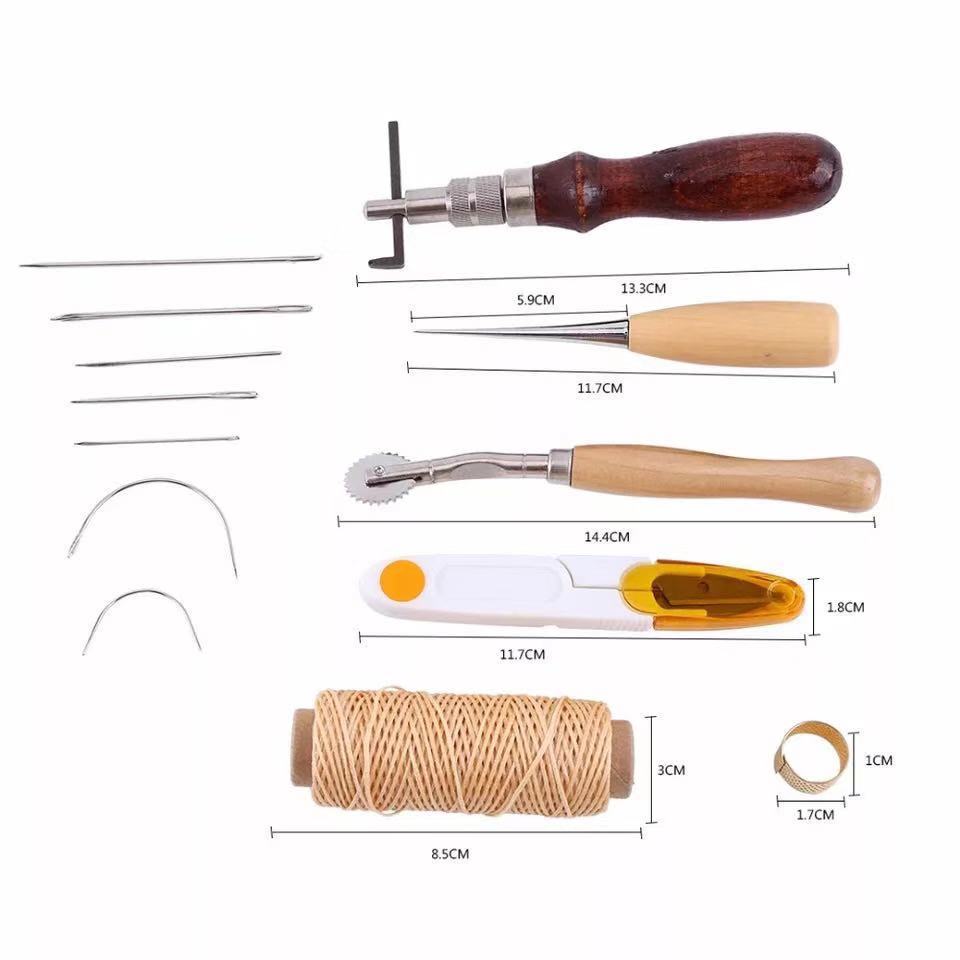 Kit de 14 outils pour travailler le cuir – Image 2