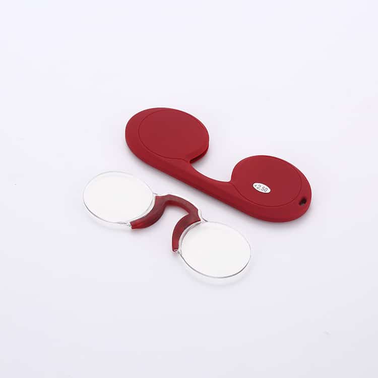 Lunettes de lecture pince-nez portables avec étui en silicone souple pour hommes et femmes – Image 3