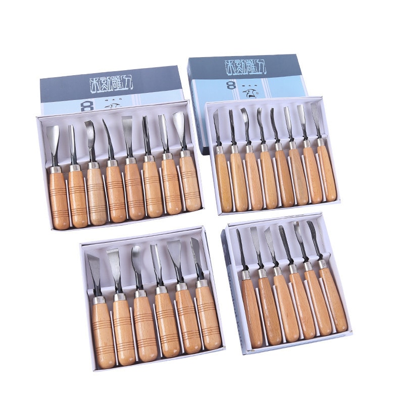 Lot de 6 ou 8 pièces d’outils de sculpture sur bois. Kit de précison – Image 4