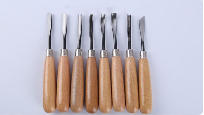 Lot de 6 ou 8 pièces d’outils de sculpture sur bois. Kit de précison – Image 7