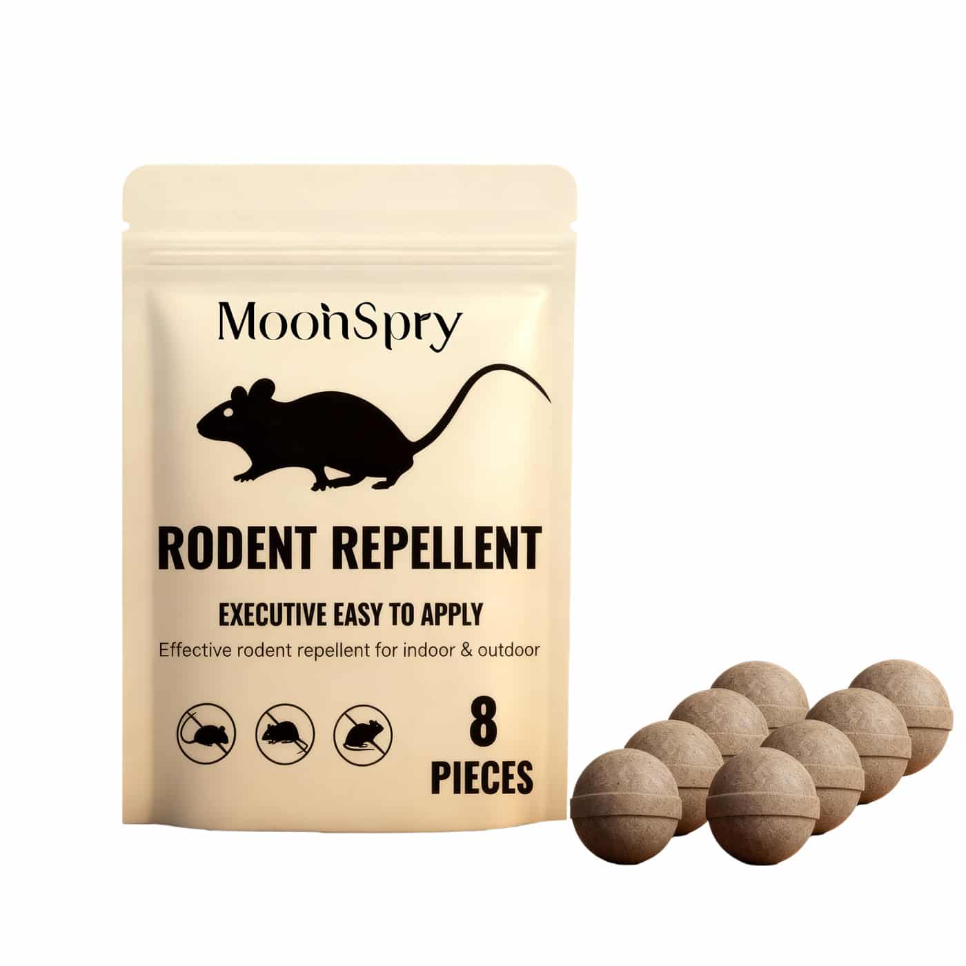 Lot de 8 boules anti-souris et anti-rats. Eradication totale des rongeurs, haute performance