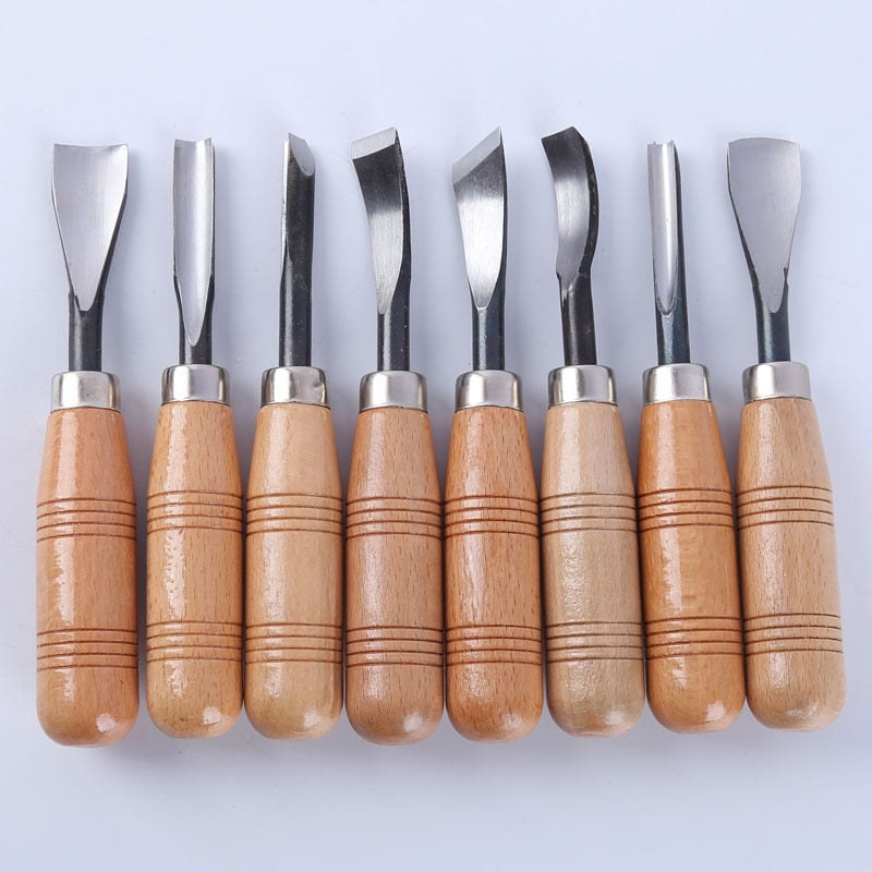 Lot de 6 ou 8 pièces d’outils de sculpture sur bois. Kit de précison – Image 5