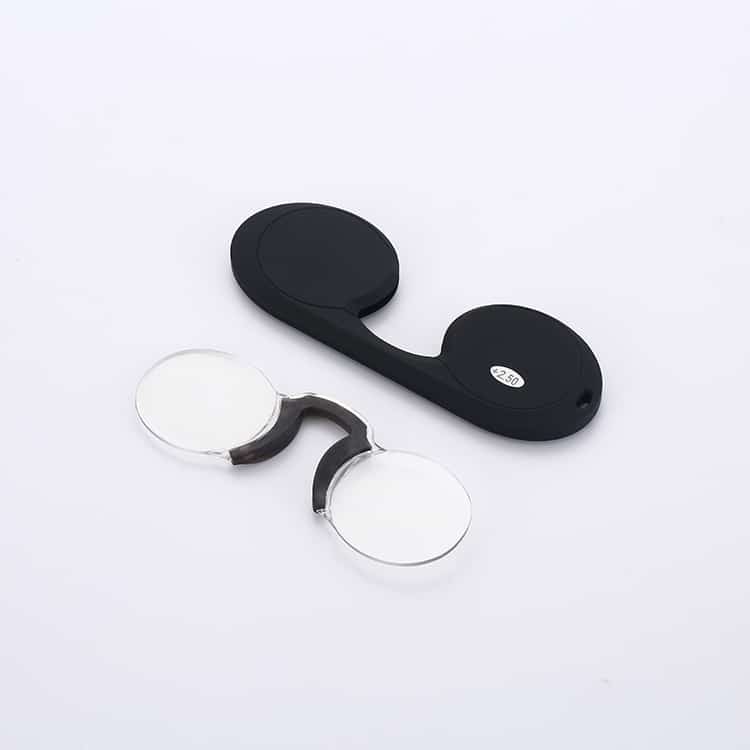 Lunettes de lecture pince-nez portables avec étui en silicone souple pour hommes et femmes – Image 2