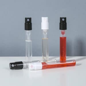 Lot de 100 flacons de parfum vides en verre de 1,5 ml, vaporisateurs rechargeables et portables