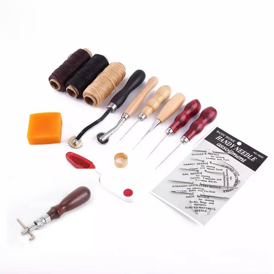 Kit de 14 outils pour travailler le cuir