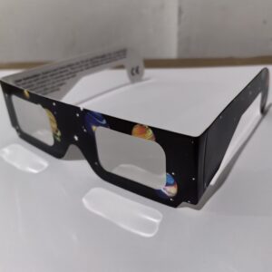 Lunettes d'éclipse solaire à monture en papier imprimé pour hommes et femmes. Style élégant et protection certifiée