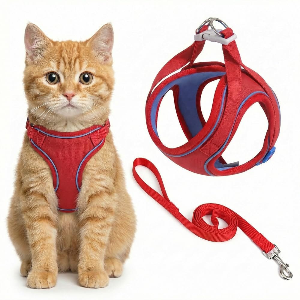 Harnais et laisse pour chats et chiens ajustable pour la marche et la promenade – Image 2