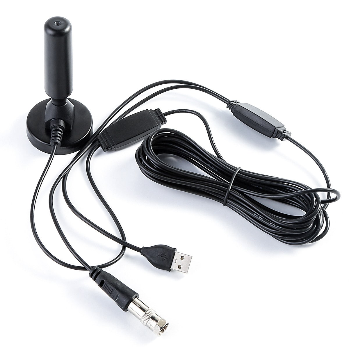 Antenne TV intérieure amplifiée TNT HD DVD T2. Amplificateur de signal USB – Image 2