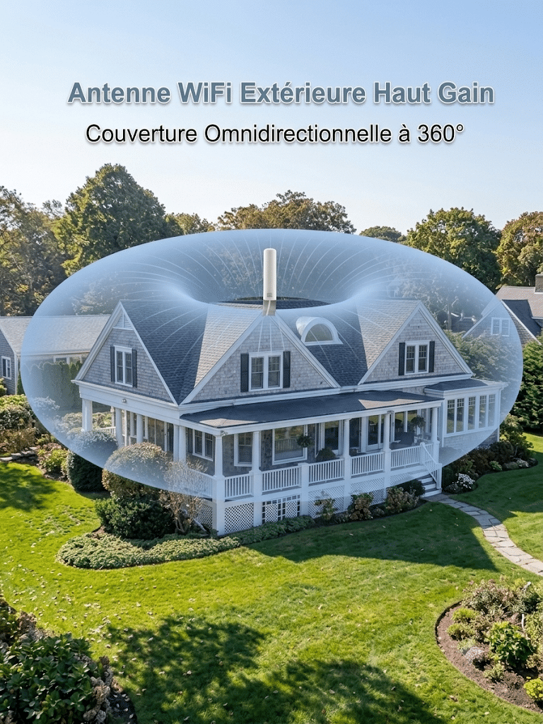 Antenne 4G extérieure omnidirectionnelle double connecteur 4dBi – Image 7