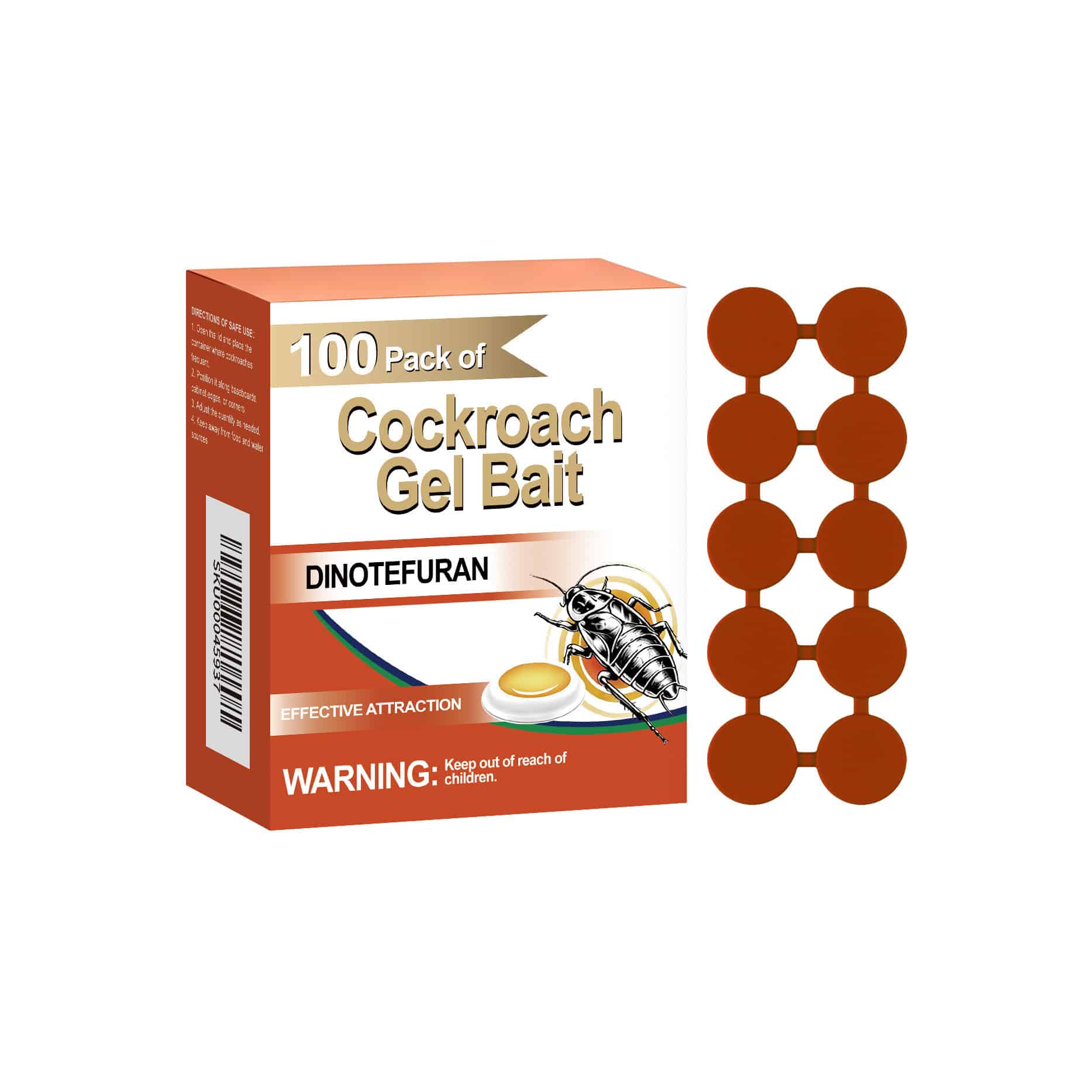 Lot de 100 appâts. Gel anti-cafards et anti-blattes. Efficacité maximale – Image 2