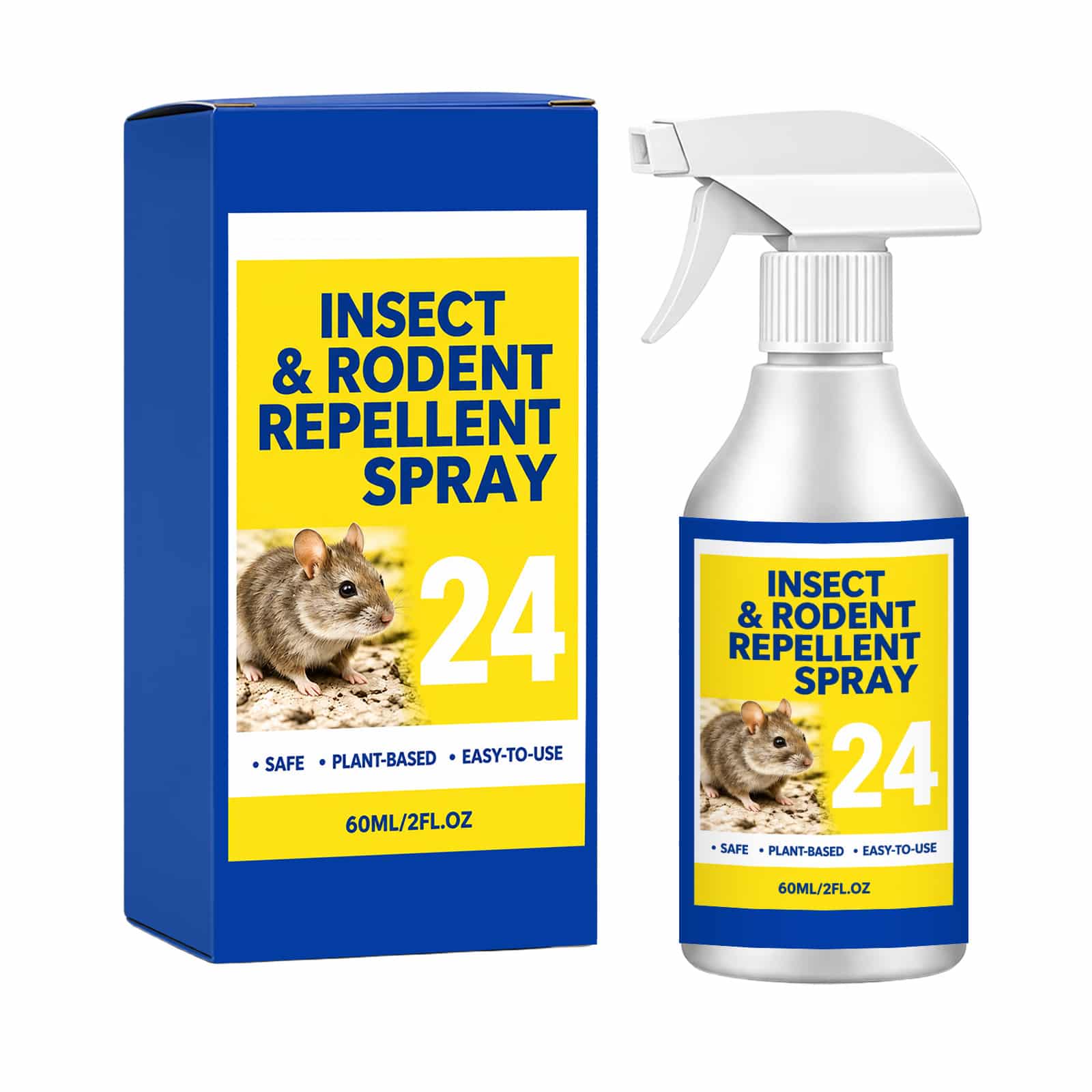 Spray répulsif anti-souris, anti-rats et anti-insectes. Formule professionnelle ultra-puissante. Action rapide et durable